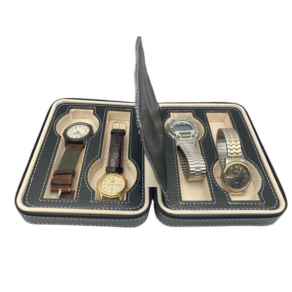 Mens Timex Watch Lot Bundle w Case - New Batteries Expedition Ironman Triathlon - Picture 7 of 14